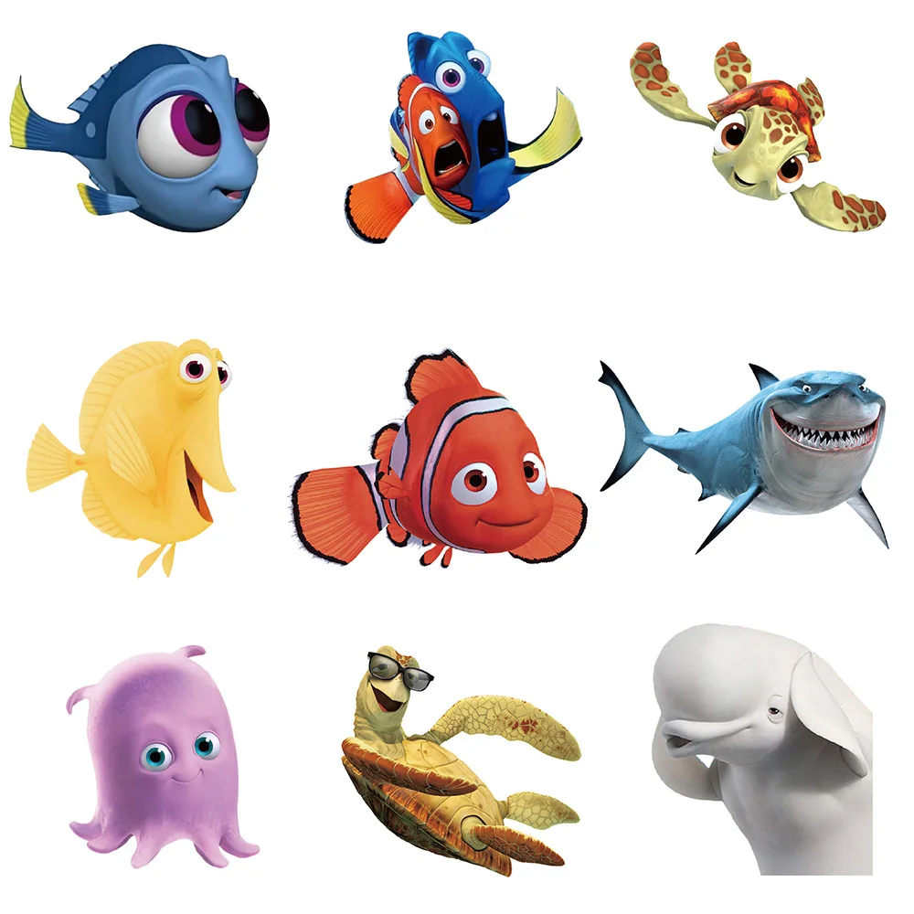 10/30/50pcs 디즈니 재미있는 영화 니모를 찾아서 스티커 귀여운 광대 물고기 애니메이션 데칼 DIY 수하물 스크랩북 자전거 만화 스티커 팩