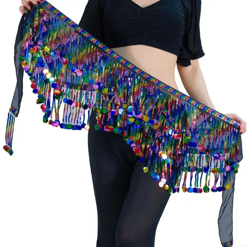 2025 NOWOŚĆ TANIEC SCALINS HIP CEARYKI MINI SPIRT Blask Belldance Firma spódnica Halloween Kostium dla kobiet dziewcząt