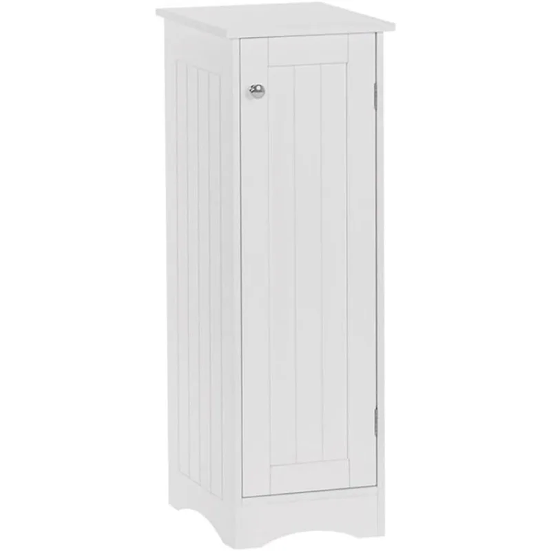 Ashland Slim Linen Cabinet - White - Narrow Storage Cabinet for Bathroom Slim Storage with 2 Adjustable Shelves - Storage