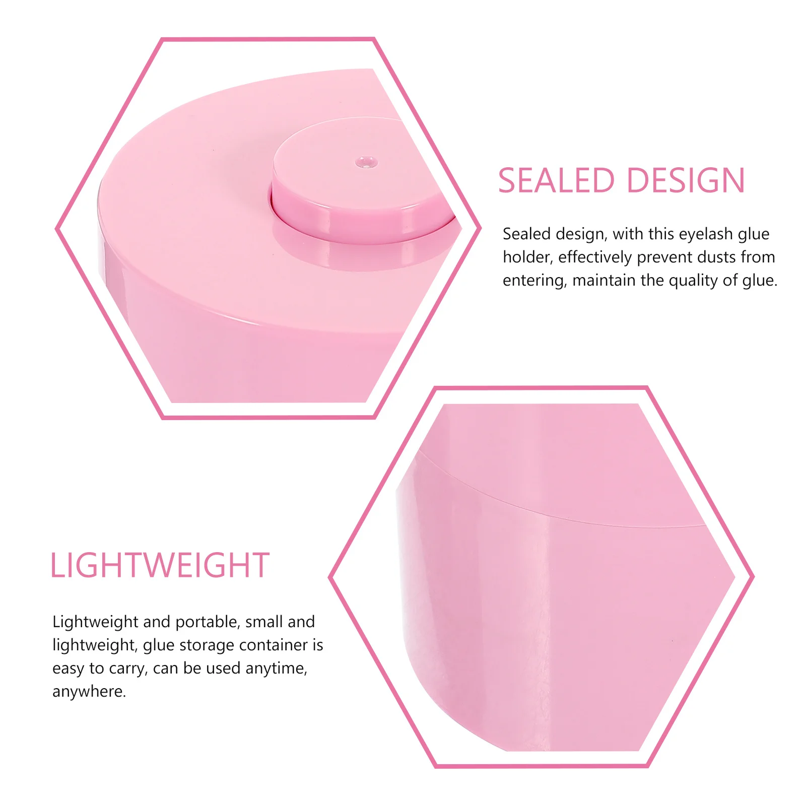 Versiegelter Wimpern-Aufbewahrungsbehälter, wasserdicht, staubdicht, Kleberhalter, tragbar, klein, für den Reisegebrauch, Wimpernverlängerungshalter