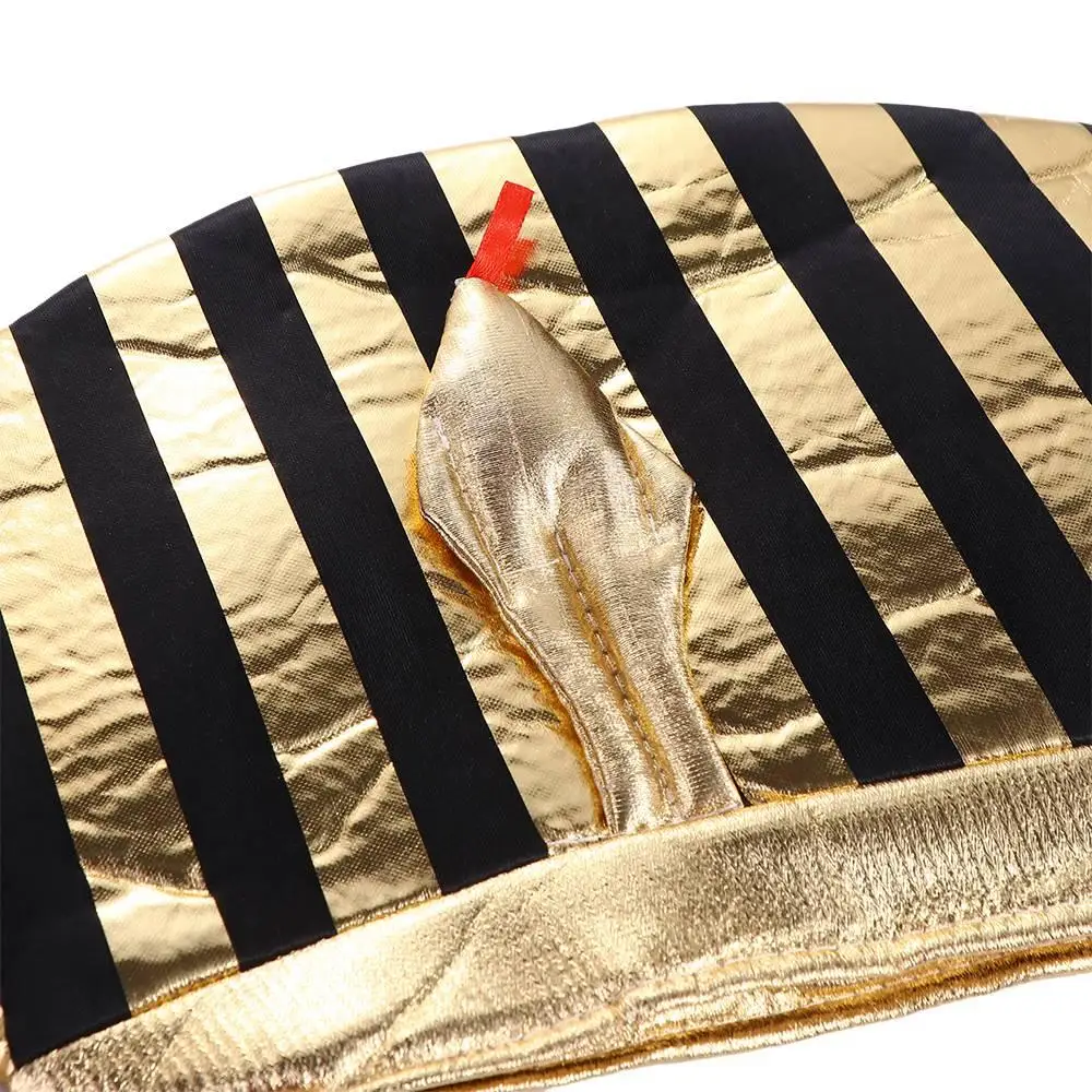 Snake Head Halloween Pharaoh Hat Halloween Party Decorations Headpiece Egyptian King Hat Cosplay Costume Props Masquerade Party