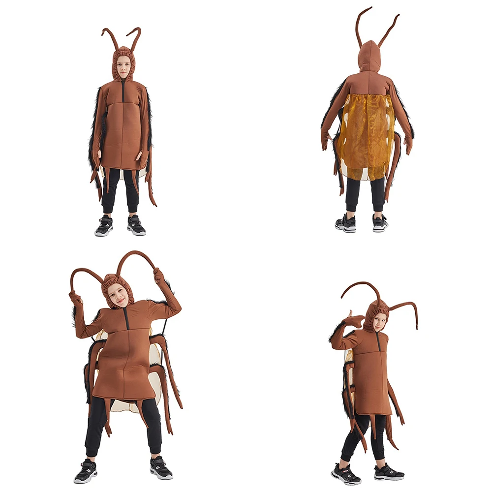 Funny Halloween Adult Cockroach Role Play Costume Boys Insect Cosplay Outfits Carnival Easter Purim Party Clube Fancy Dress