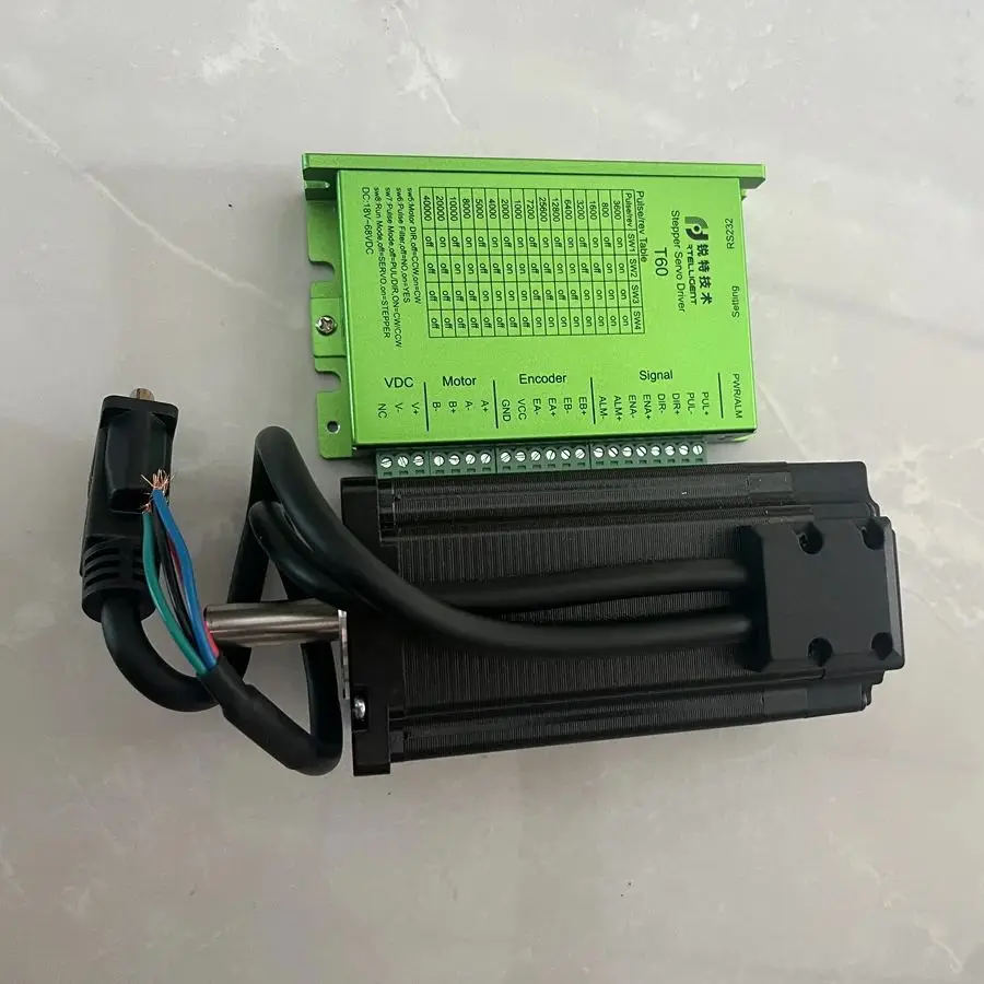 

2 Phase 60mm Nema 24 Closed Loop Stepper Motor 2.2/ 3/ 4 N.M with Servo Stepper Driver Easy Servo Motor KIT
