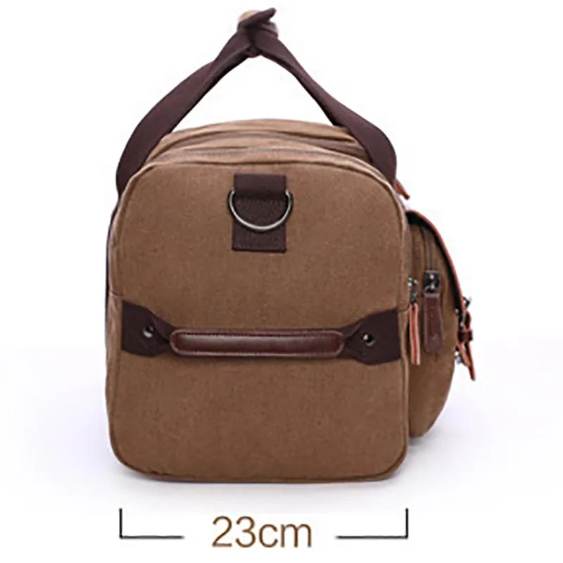 2024 Travel Bag Men Canvas Leather Handbag Shoulder Crossbody Bag Hand Large Capacity Luggage Bag Women Storage Duffel Bags