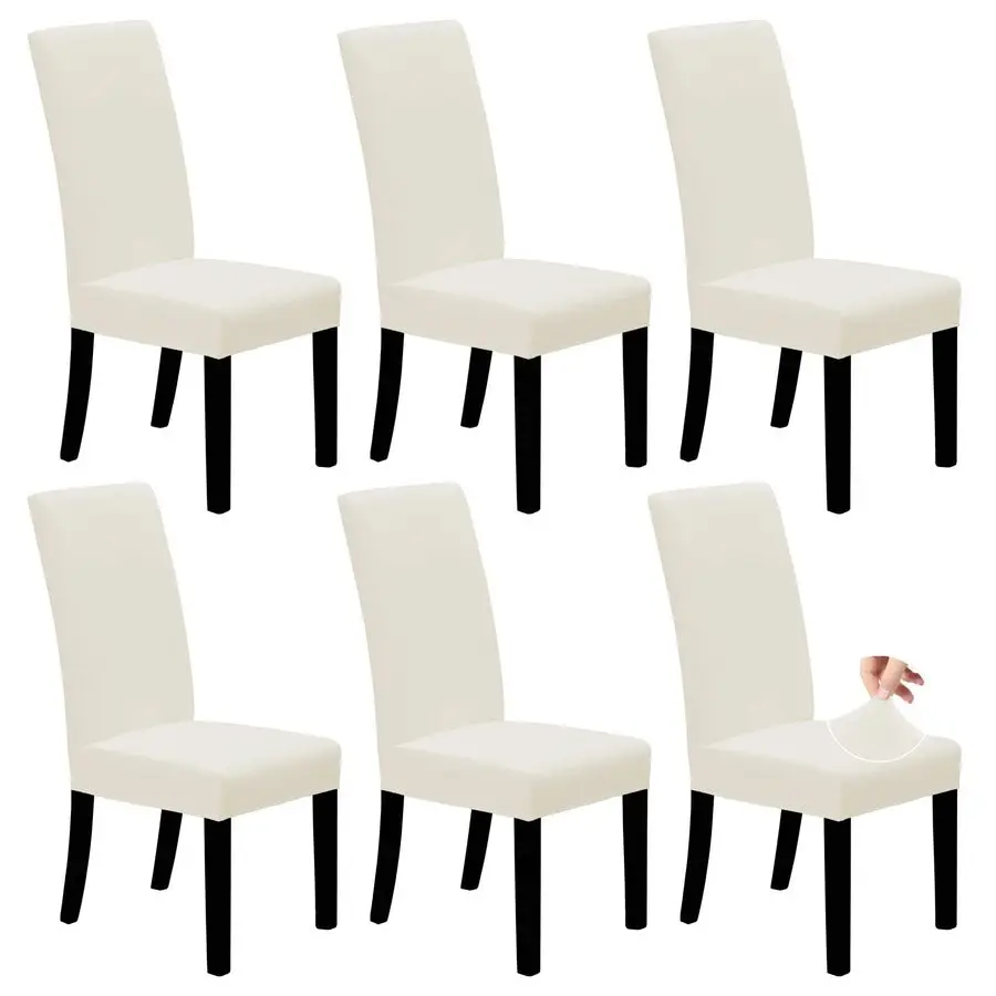 

Dining Chair Covers Stretch Dining Room Chair Covers Set of 6, Parsons Chair Slipcovers for Dining Room, Ceremony, Banquet, Ivor