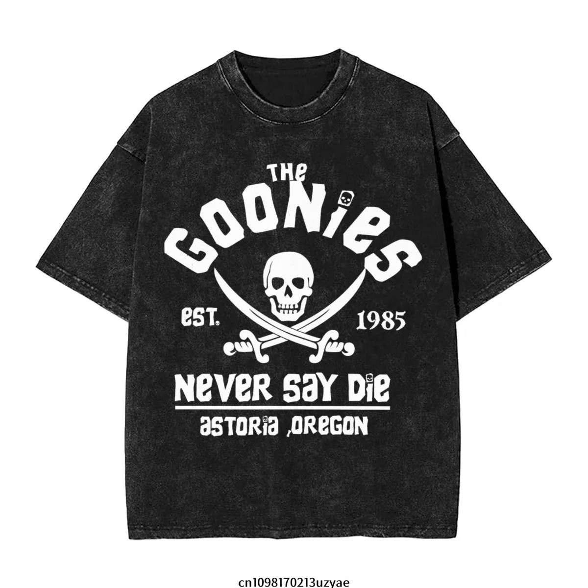 

Goonies Never Say Die Мужская винтажная хлопковая футболка с короткими рукавами Летняя футболка в стиле хип-хоп