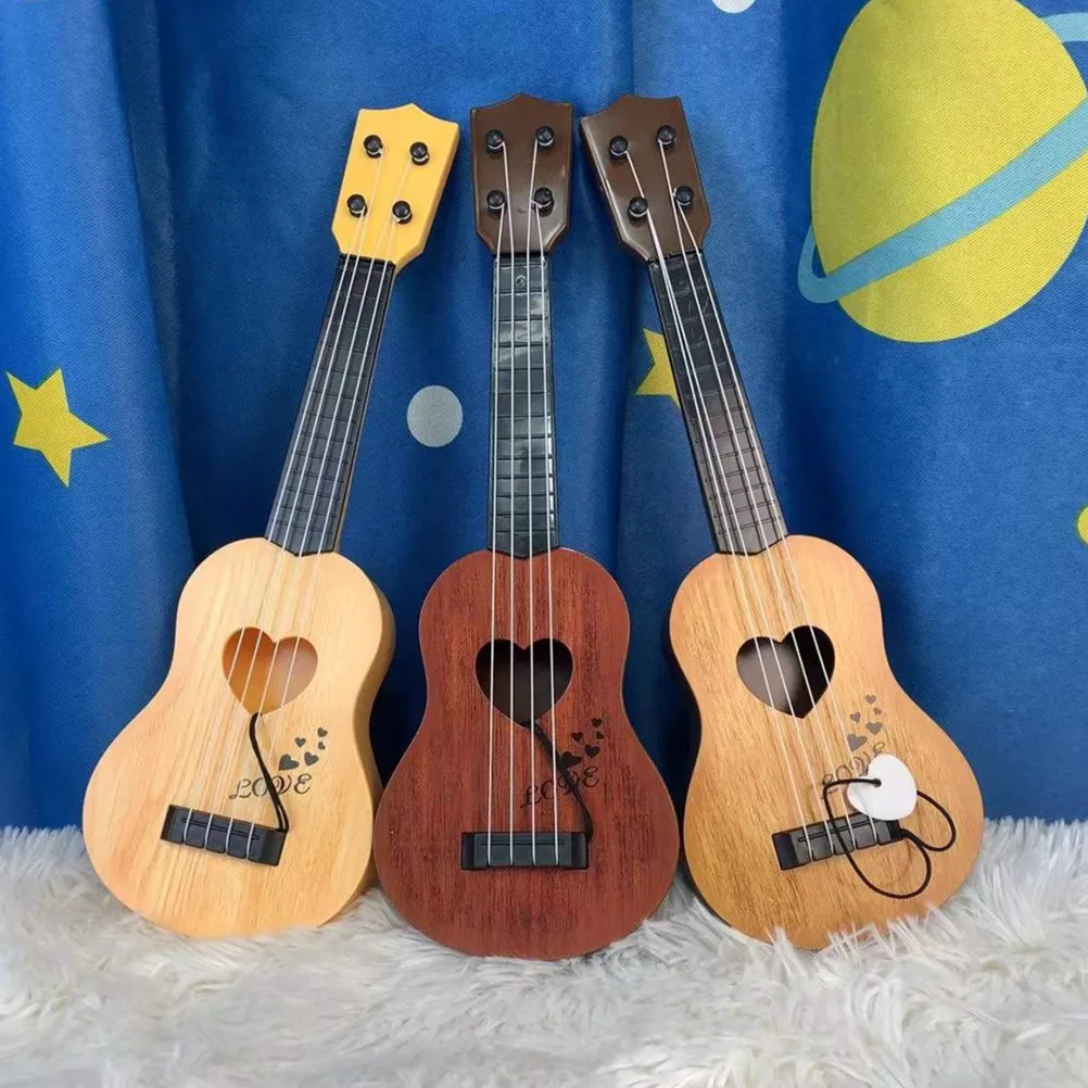 

Пластиковая имитация укулеле для раннего развития детей, музыкальный обучающий инструмент, безопасная игрушка-гитара для малышей, музыкальная игрушка для начинающих