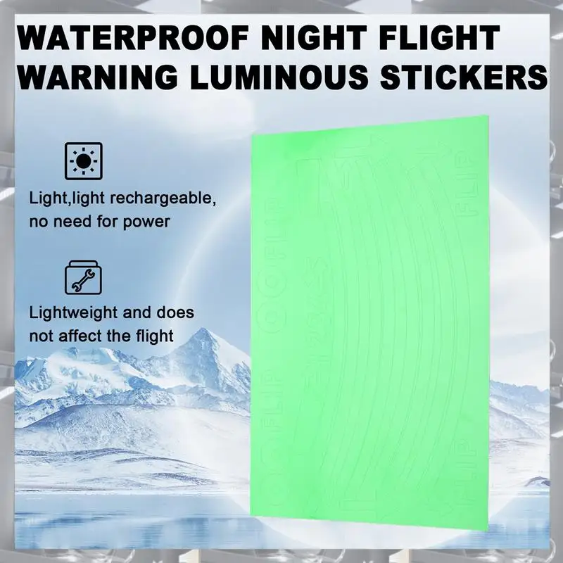 Hot Selling-Colorful Luminous Stickers For DJI Flip Waterproof Night Flight Warning Luminous Stickers Drone Color Change Sticker