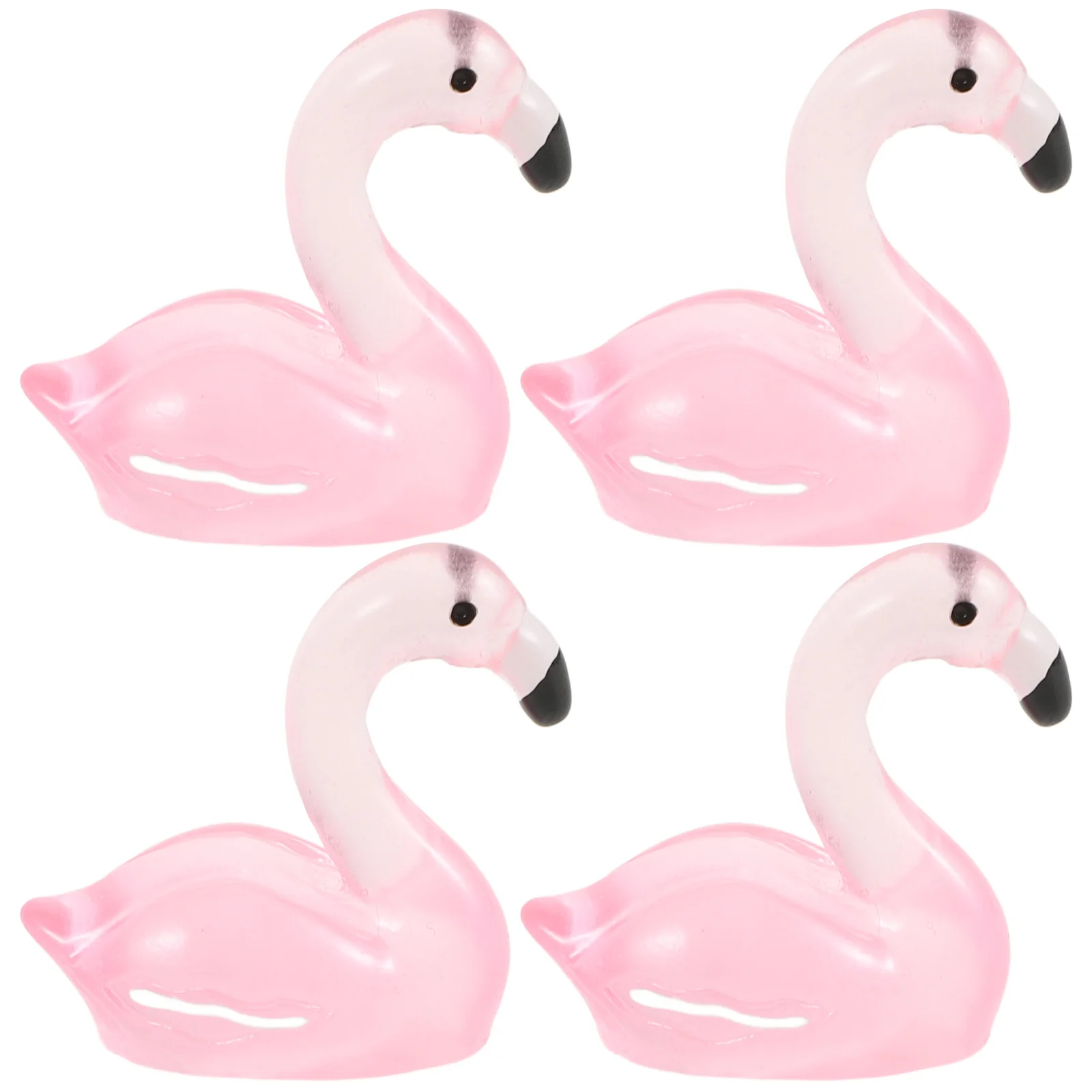 50 Pcs Bulk Glow-in-the-dark Flamingo Decoration Birthday for Girl Resin Miniature Lawn Decorations