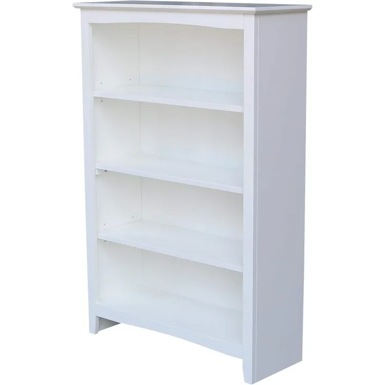 

4 shelves Shaker Bookcase-48 H-White Bookcase