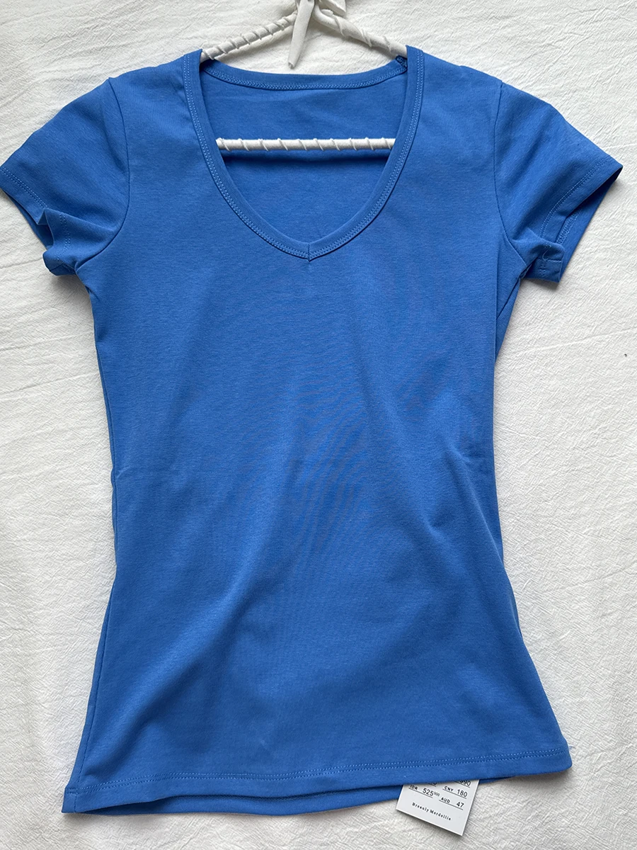 Electric Blue T-shirt Pant Sets Women Y2K Casual Basic O-neck Short Sleeve Tee+Straight Sweatpant Cute Preppy Style 2 Piece Set view 3