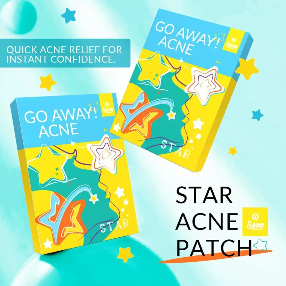 

224pcs/set Colorful Cute Star Shaped Acne Treatment Sticker Invisible Acne Cover Pimple Patch Face Achieve Smooth Skin Care