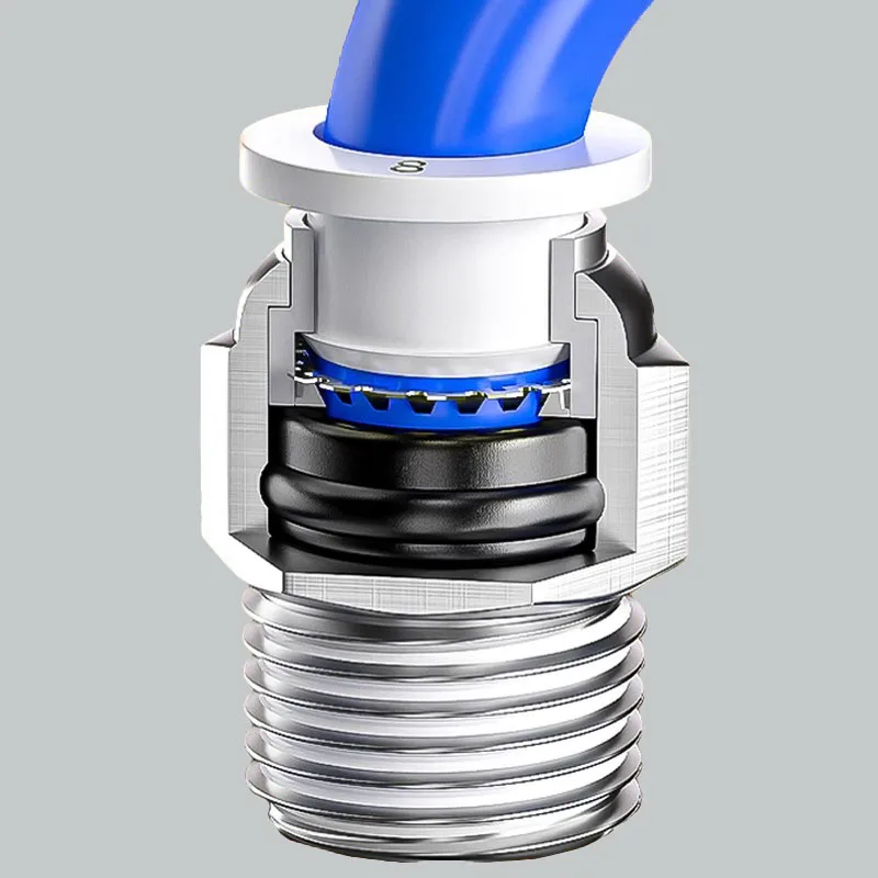 Pneumatic Air Fitting PC Thread Connector BSPT 1/8 1/4 3/8 1/2 Quick Release Joint 4mm 6mm 8mm 10mm Push in Tube Quick Coupling