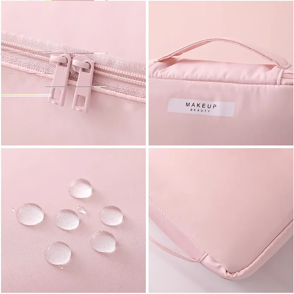 Large Capacity Waterproof Makeup Bag Portable Travel Cosmetic Storage for Face Wash Girls' Travel Essentials Organizing Case
