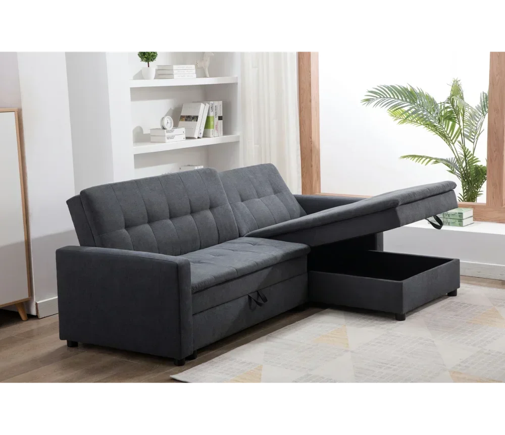 Modern and rational design three seat + recliner with storage function living room sofa bed