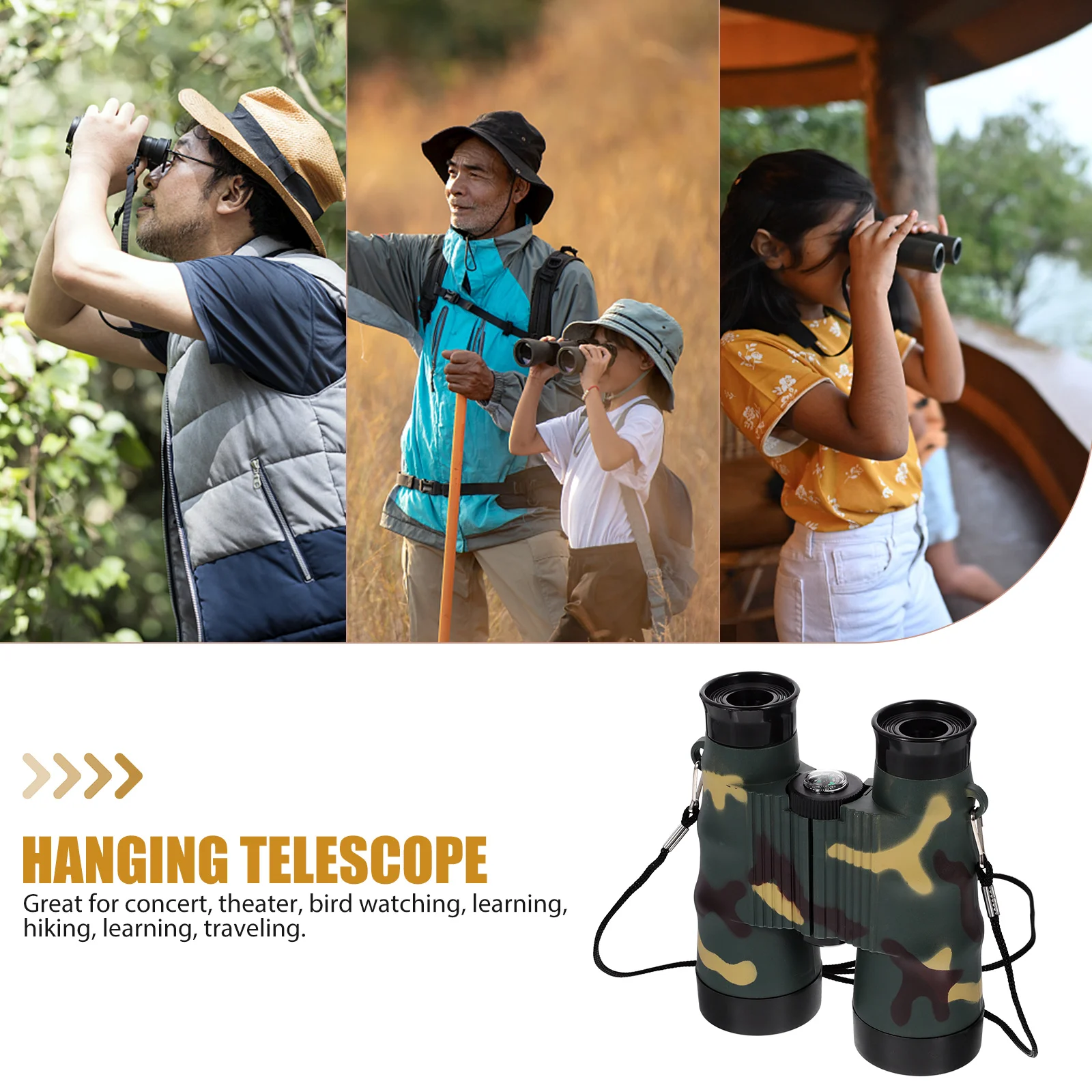 

Mini Compact For Adults Durable Abs Glass Outdoor Bird Watching Hunting Hiking Portable Travel Telescope Pocket Small