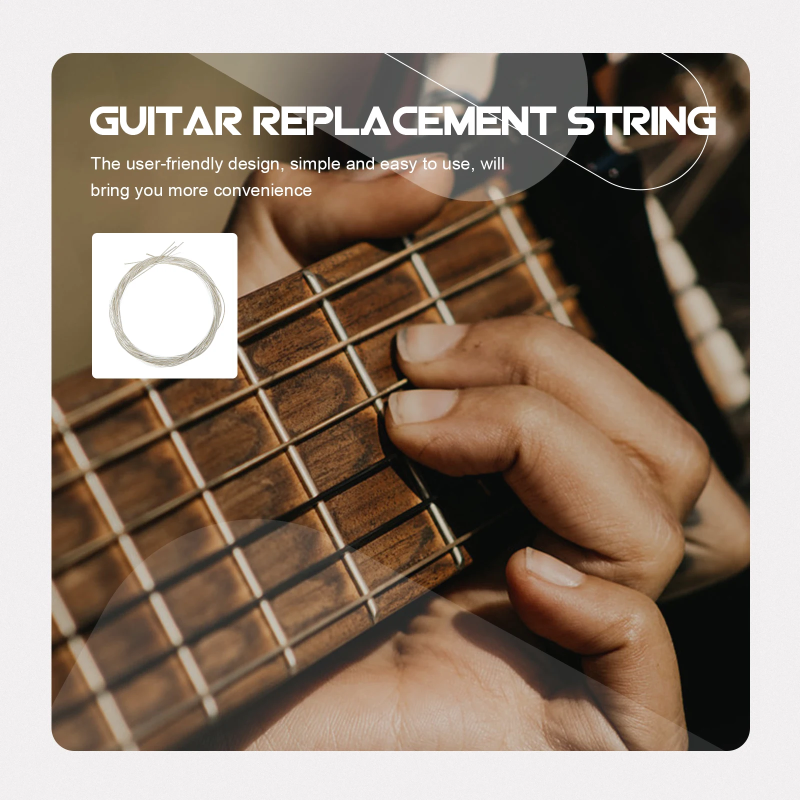 

12 Pcs Guitar Strings Acoustic Classical Electroacoustic Steel Bass Nylon Replace Durable High Quality Musical Instrument