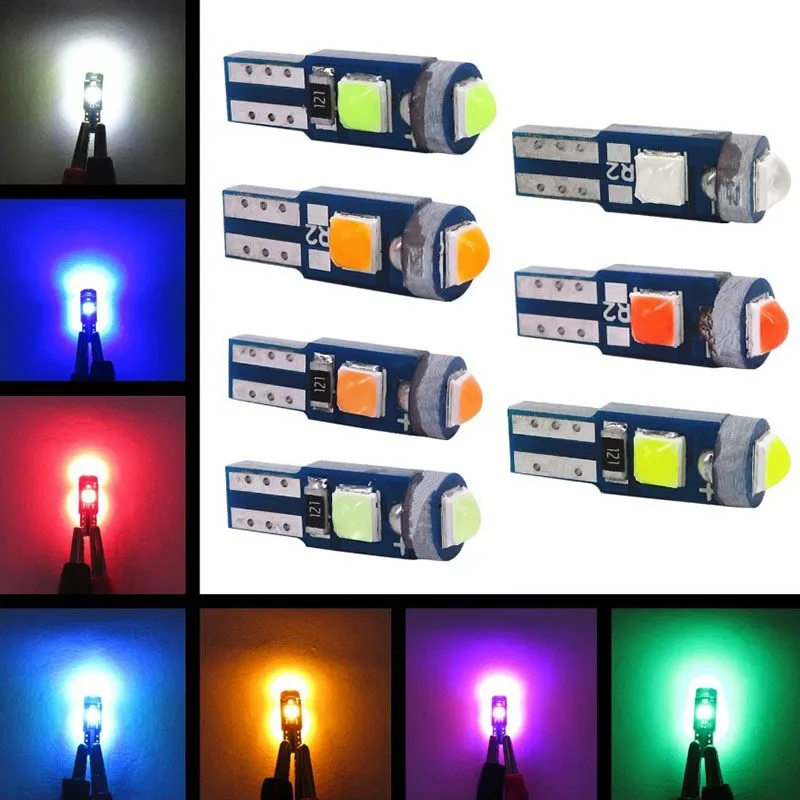 

4pcs T5 3030 3smd Led Bulb W3W Car Interior Lights Dashboard Lights for Volkswagen vw 2.0 TF Phaeton Polo New Beetle Passat B6