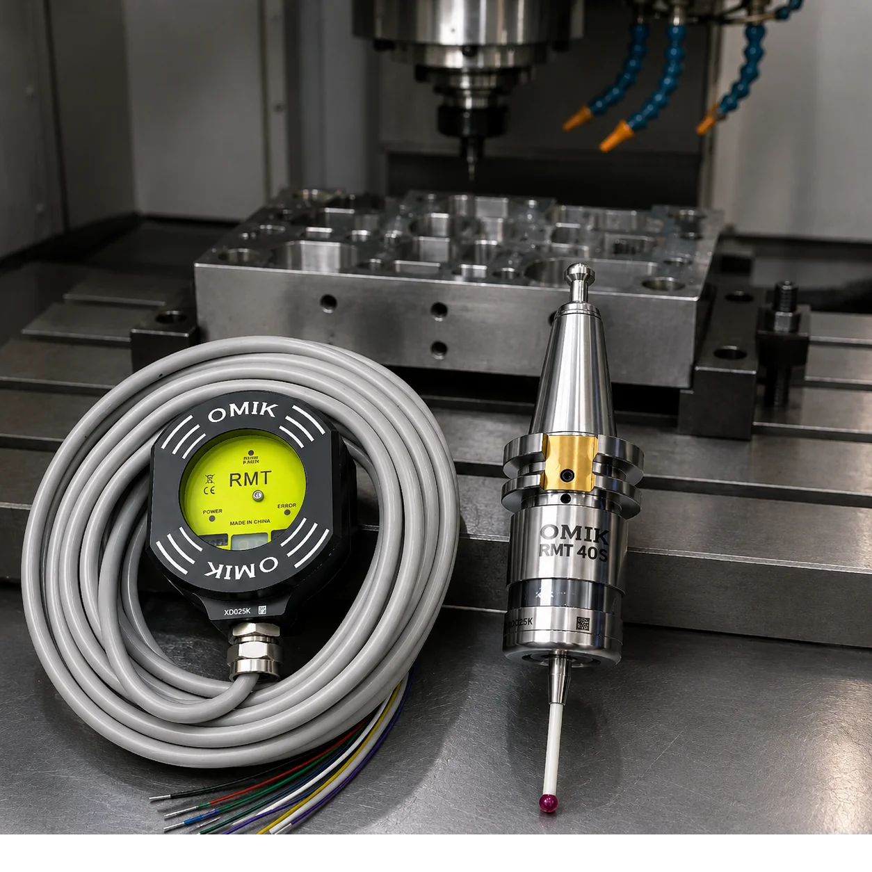 precision Infrared OMT40-S machine tool probe radio RMT40-S used with BT30 or BT40 toolholders completely replace Renishaw OMP40