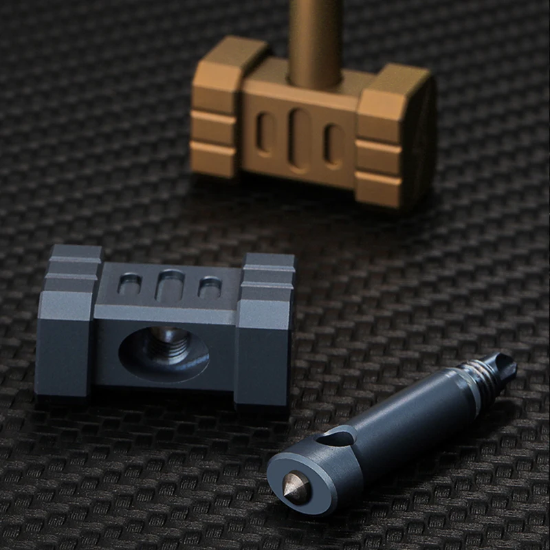 Portable Outdoor EDC Titanium Alloy Multifunctional Mini Hammer Necklace Defense Window Breaking Emergency Tool