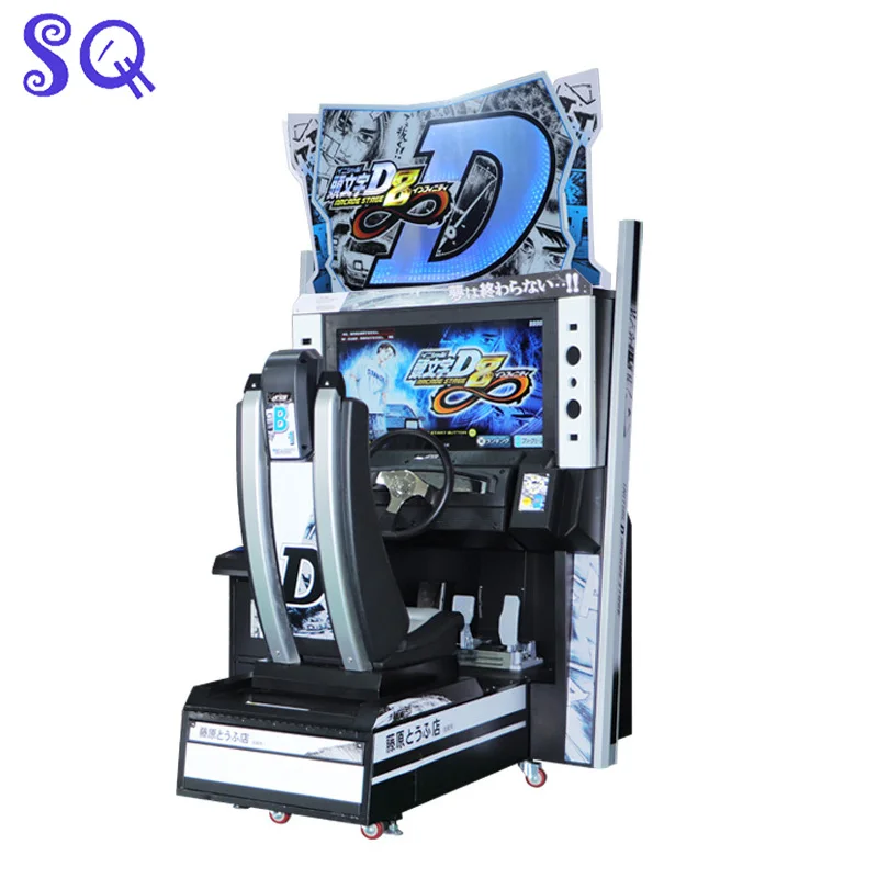 Arcade Outrun Initial D0/D8 Steering Wheel Simulator Classic Car Racing Game Accessories