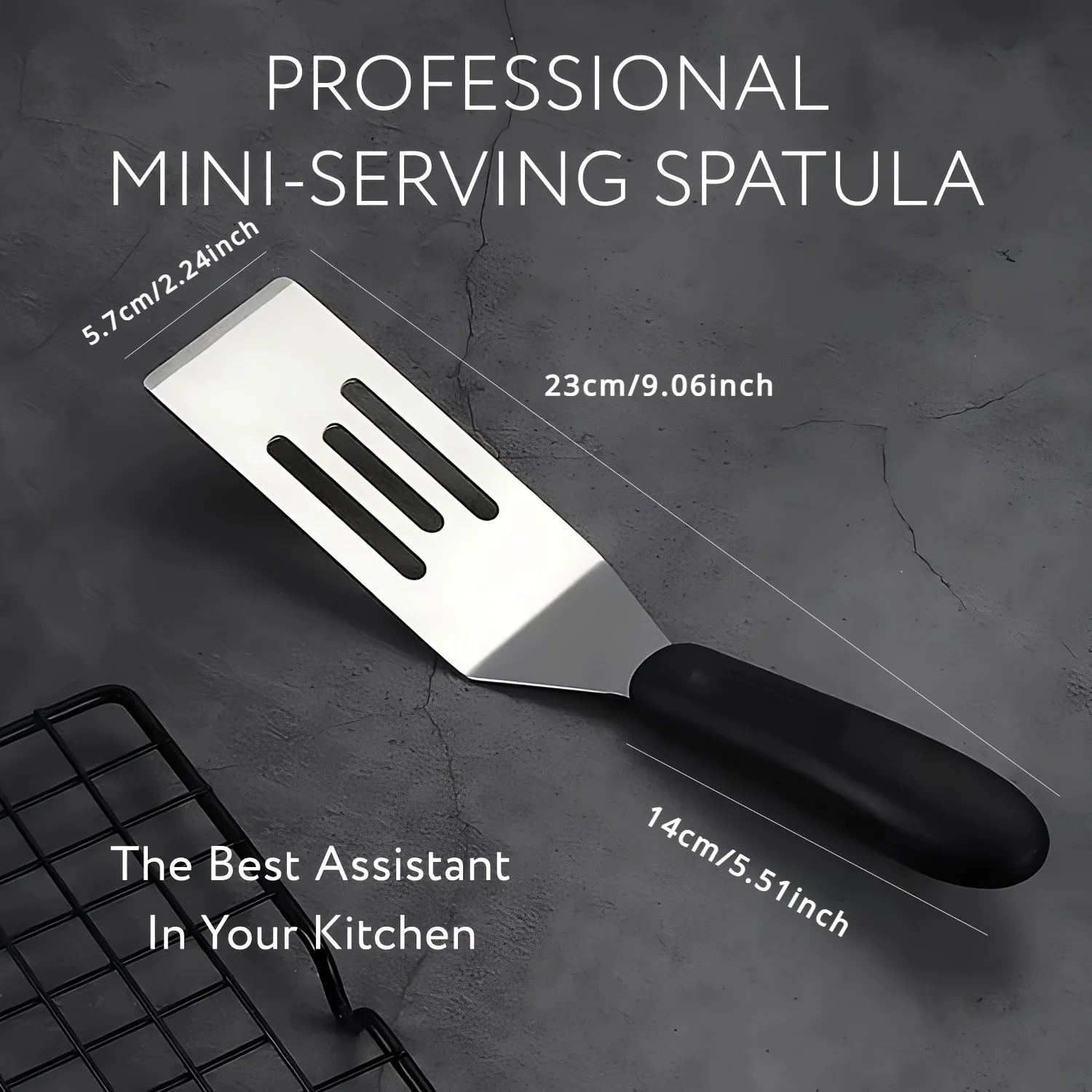 1pc, Mini Spatula, Stainless Steel Small Spatula For Restaurant Kitchen Use, Metal Spatula For Cooking Brownie, Cookie, Lasagna