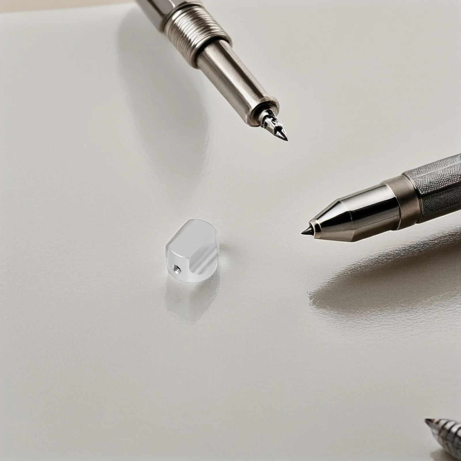 

High- -Aluminum Knob Sturdy Volume Tone Control for Amplifier Audio Equipment Matte Silver Smooth Rotation Duckbill Design