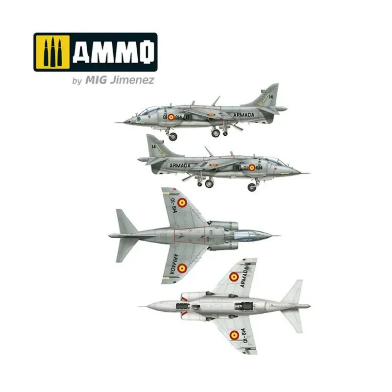 KINETIC Assemble Plastic Model Kit K8505 1/48 Harrier AV-8S Matador-Spanish, American, British Versions