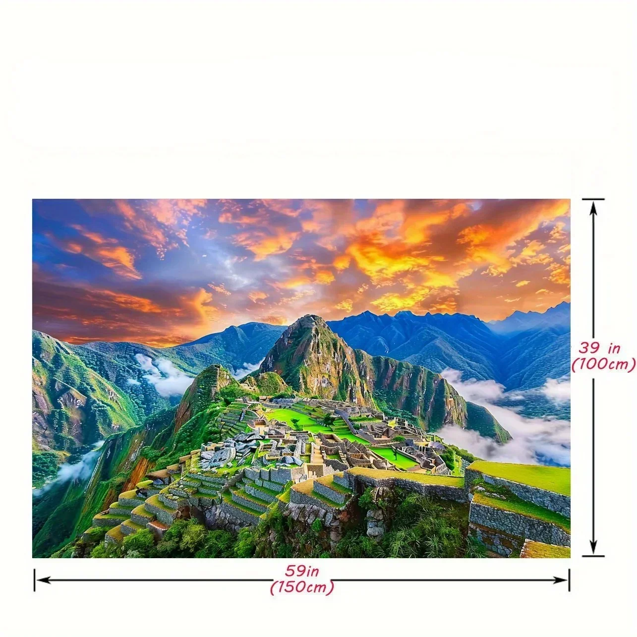 Lost Inca City of Cusco, Peru, Mount Sunrise Tapestry - Peruvian Historic Reserve Decorated wall hangings in living rooms,