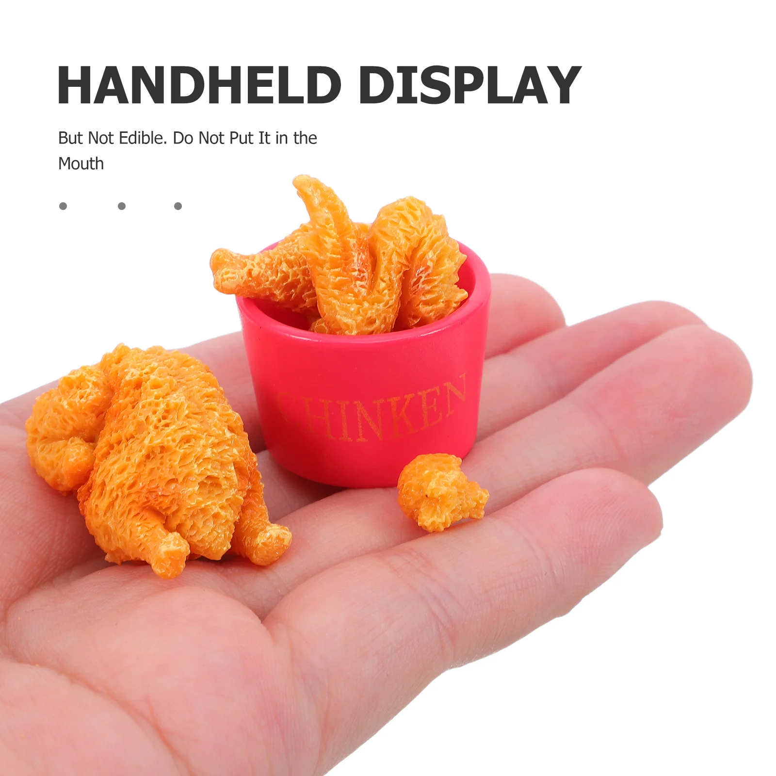 مجموعة واحدة من دعامات جناح عصا الدجاج المقلدة للطعام الاصطناعي للأطفال، ديكور الحفلات، أرجل الدجاج الصناعية الواقعية #6