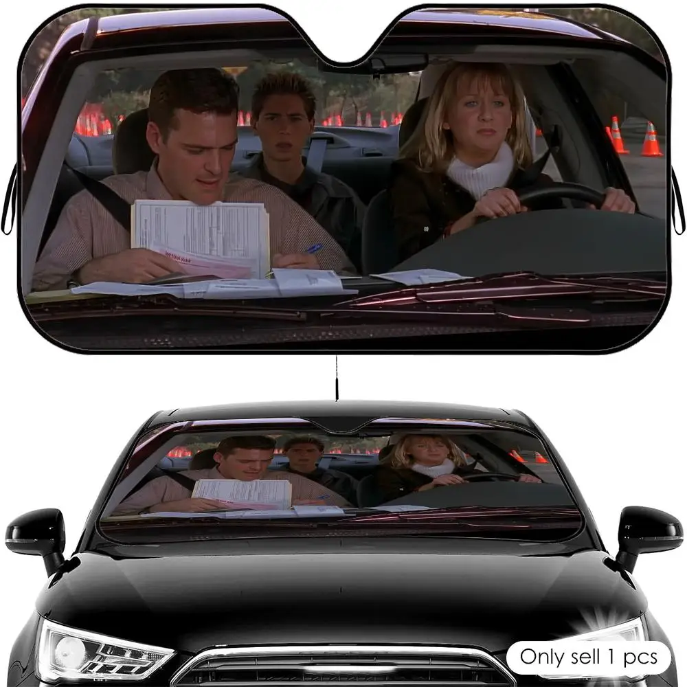 

M-Malcolm in the Middle Sun Visor Reusable Aluminum Foil Car Windshield Sun Visor UV Protector Heat Insulation Cover Shade