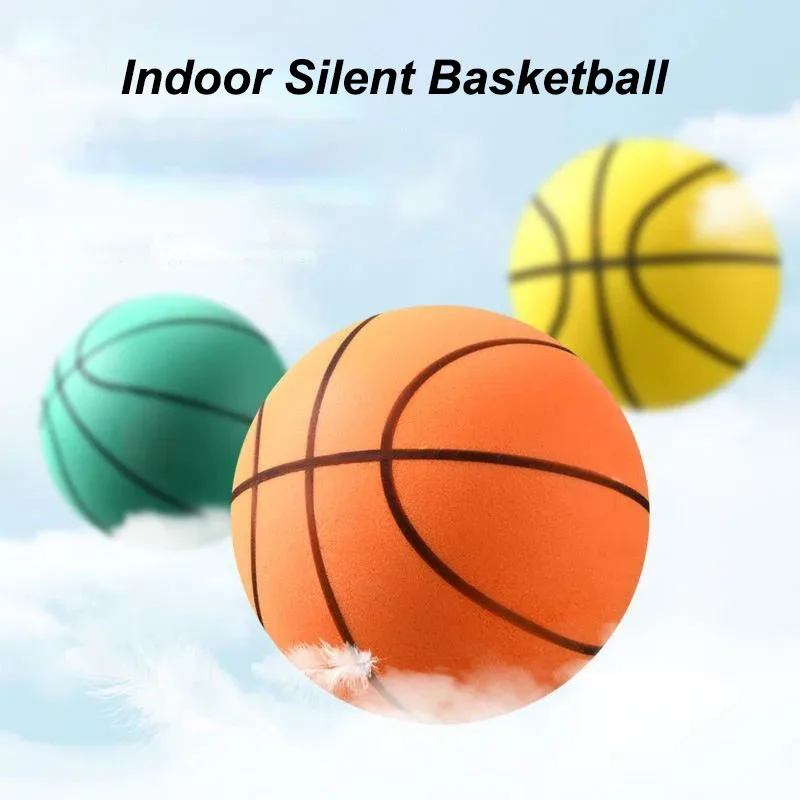 Indoor Silent Basketball Soft And High Elastic PU Foam Mute Ball No Noise Sports Ball Density Ball Children Sports Toy Games