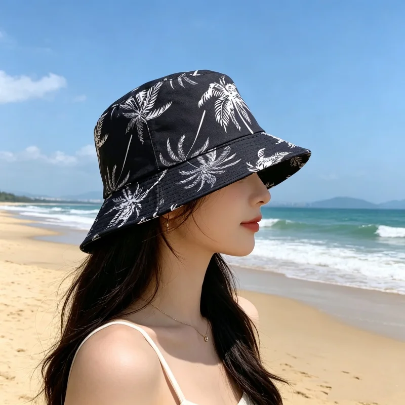 Frühling/Sommer Sonnenschutz-Hut Bob Damen Mode Bedruckter Fischerhut Unisex Anglerhut Herren Freizeit-Bucket-Hat Outdoor Casual Kappe
