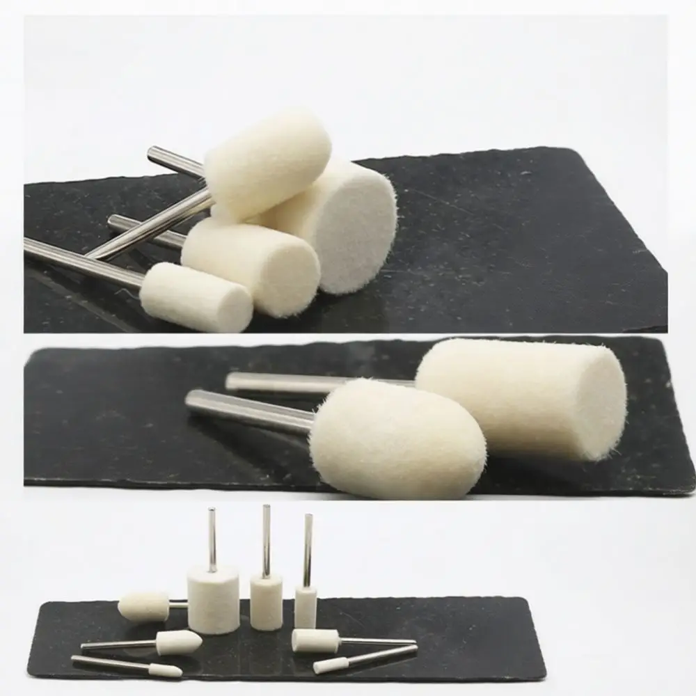 Wool Buffing Burr Bit For Huiyan Metal Mold Jewelry Jade Stone Mirror Polishing Rotary Tool Precision Finishing Part