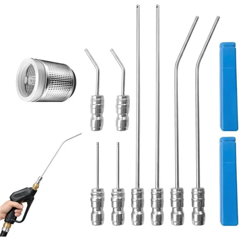 ABGH-8Pack High Pressure Washer Nozzle Kit For Washing Machine & Ac Cleaning, Pressure Washer Wand Extension Nozzle