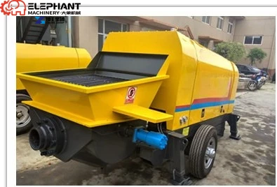 Petite pompe à béton diesel/électrique montée sur remorque, machine à projeter le béton, moteur haute efficacité, productivité 35 m³/h