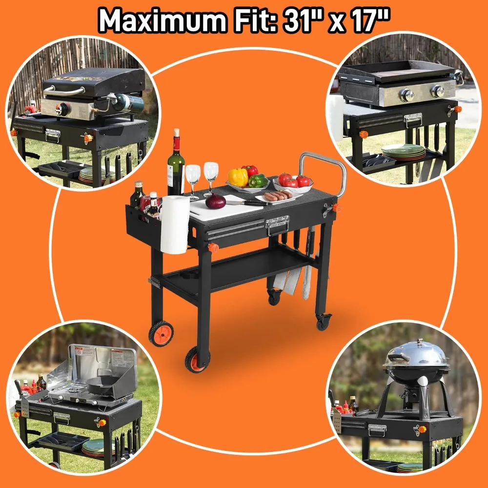 Grilltafel, Draagbare Bakplaat Tafel-Fit 17 ”Of 22” Andere Tafelgrill, Voor Buiten Kamperen