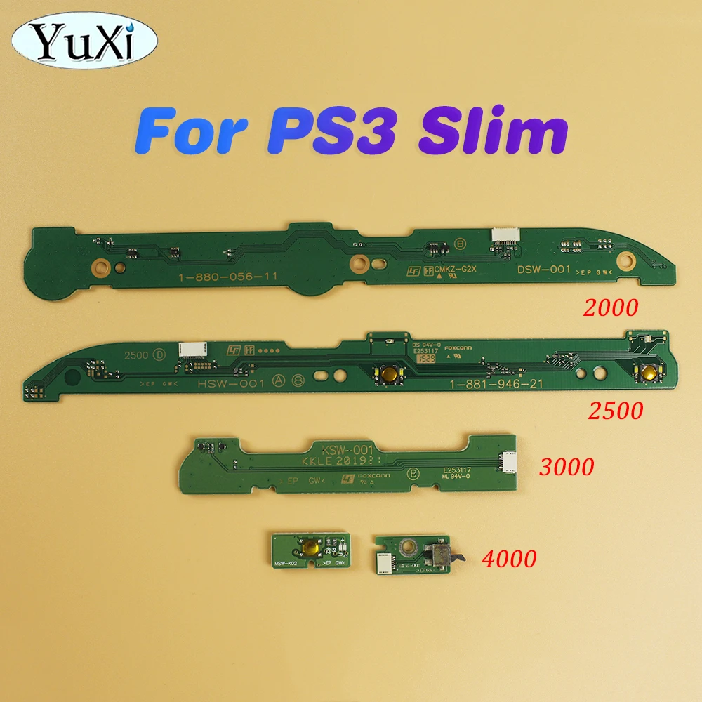 1Pcs ON OFF Power Switch Board For PS3 Slim 2000 2500 3000 4000 Controllers For Playstation 3 Optical Drive Board Repair Parts