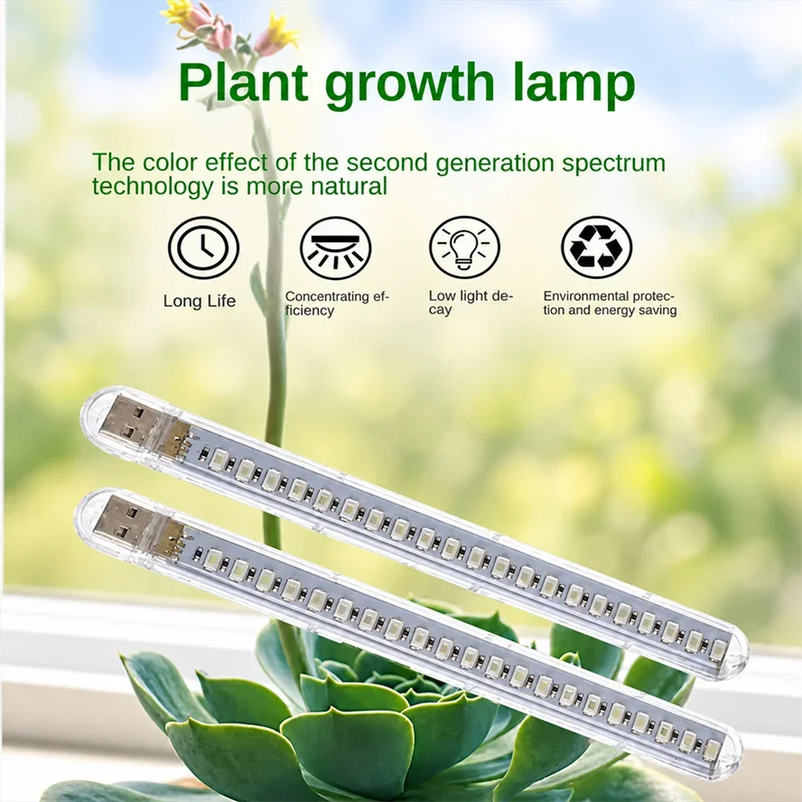 5V Portable USB LED Grow Light Flexible Gooseneck Red Blue Spectrum Phytolamp Plant Growing Lamp for Indoor Seedling Cultivate