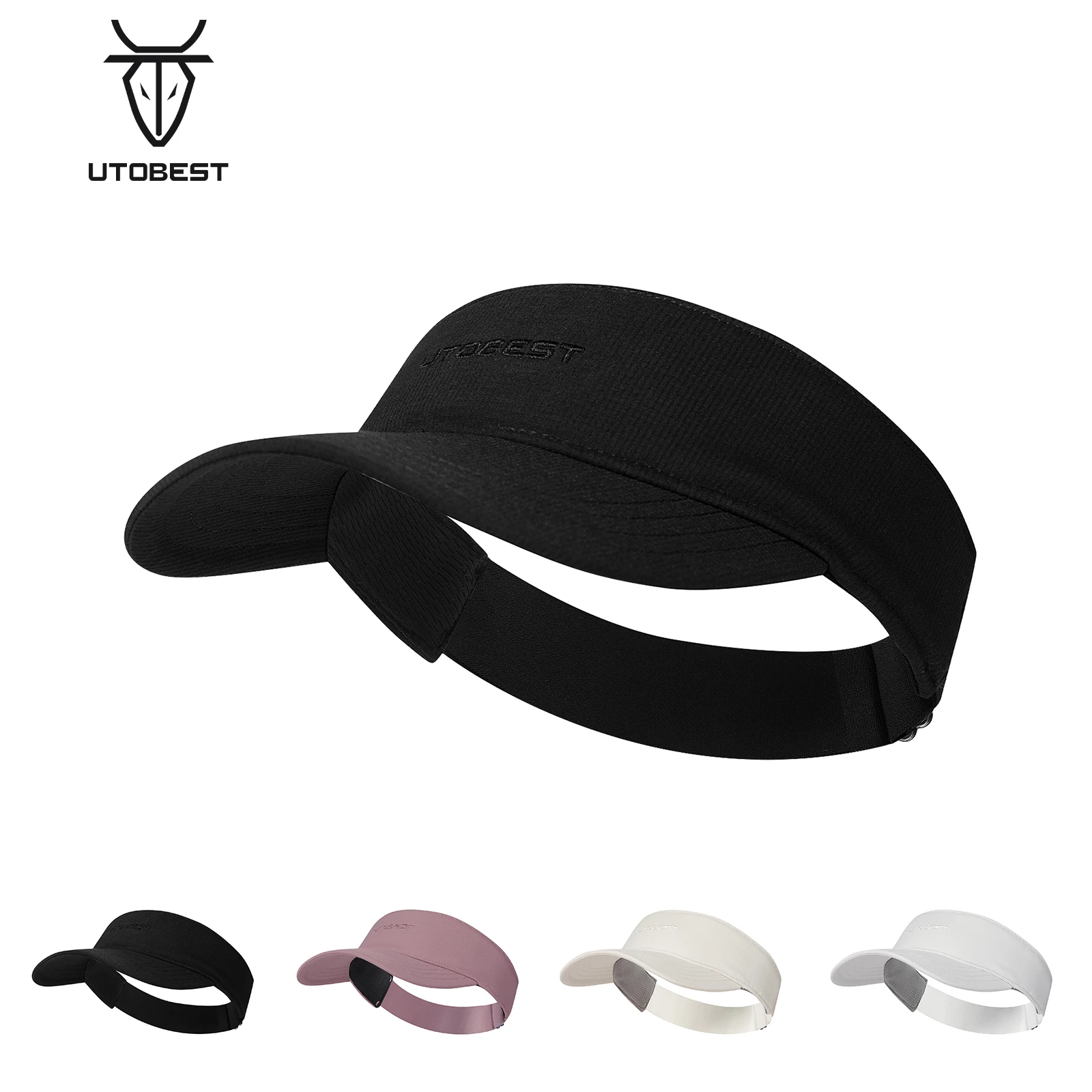 

UTOBEST A03 Sun Visor Hat Sweat Obsorption Quick Drying Top Empty Cap for Running Tennis Golf