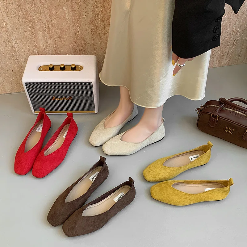 المرأة ساحة تو خمر الشقق لينة المتسكعون أحذية الباليه الجلدية مريحة للإناث فستان أحذية Mujer 2026 جديد #2