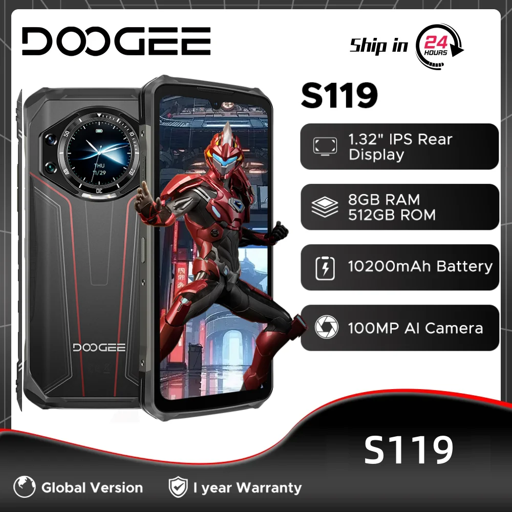 Global Version DOOGEE S119 Rugged Phone 6.72