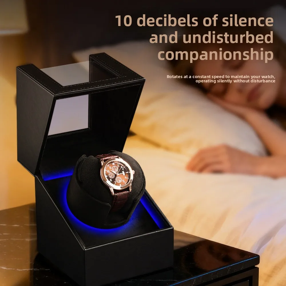 Boîte à montres de luxe en bois haut de gamme à 2 emplacements, grain de bois, pour montres mécaniques, présentoir et étui de rangement