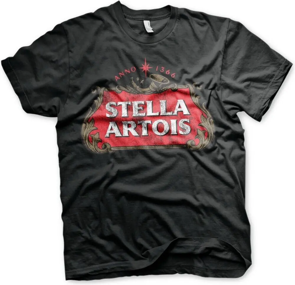 Stella Artois Washed Logo T Shirt Black