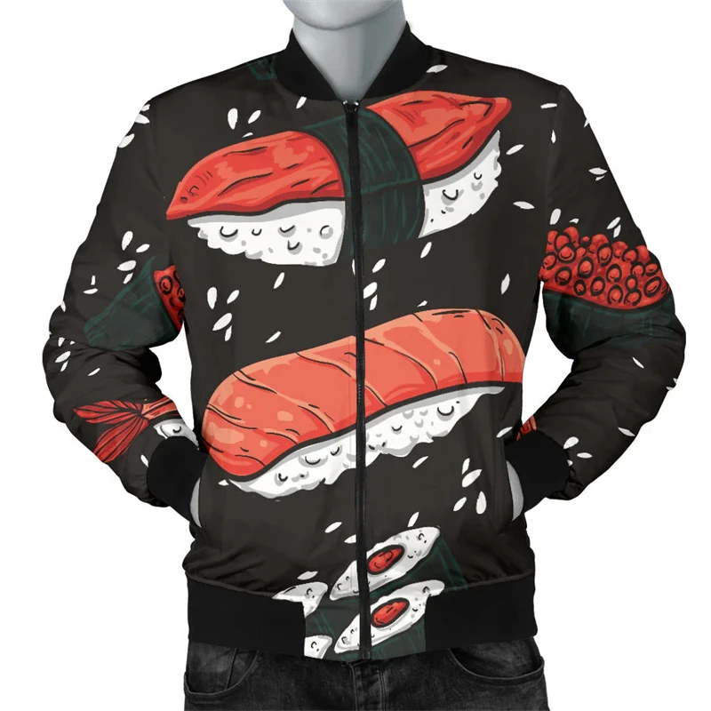 Chaqueta Bomber japonesa con estampado 3D para hombre, chaquetas con cremallera, ropa de calle para niños, envío directo, nueva moda