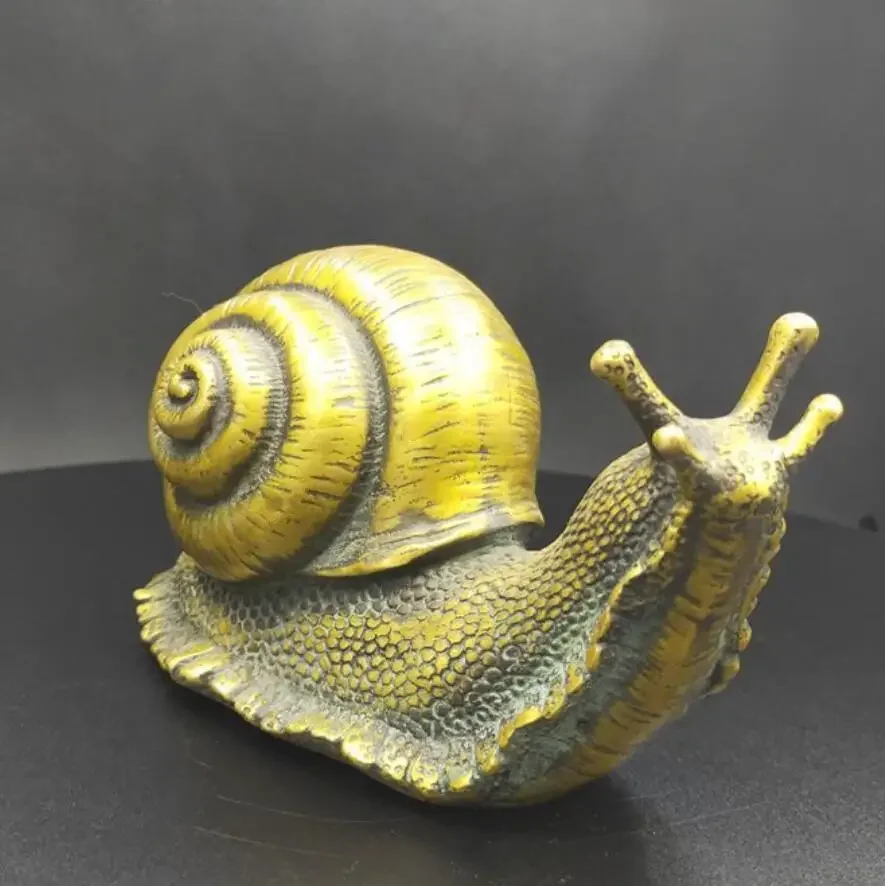 Pure copper snail ornament pressure gauge handicraft ornament