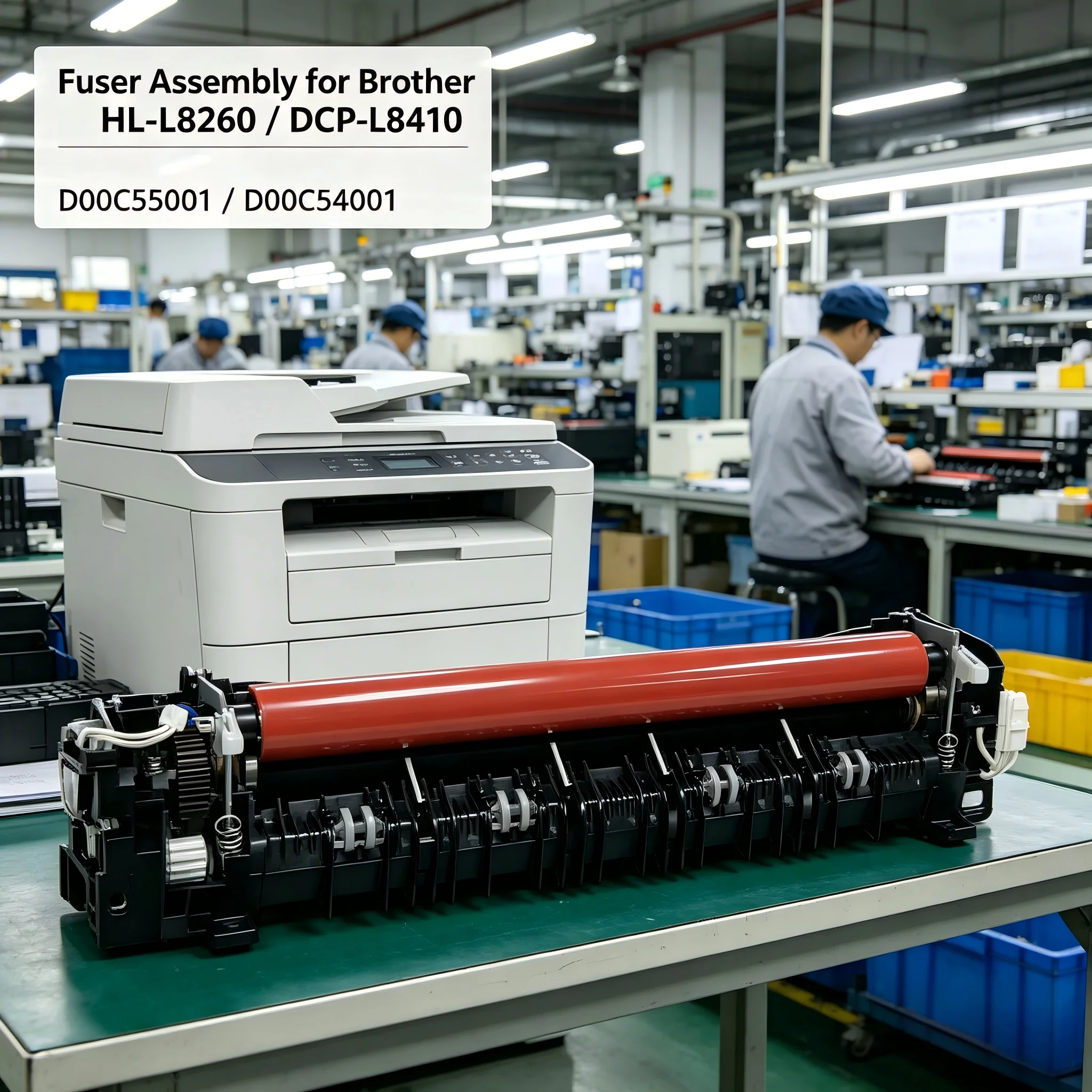 

L8360 Fuser Assembly for Brother HL-L8260 L9310 DCP-L8410 MFC-L8610 L8690 8900 9570 8260 8360 9310 8410 8610 D00C54001 D00C55001