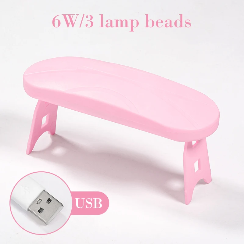 Nail Lamp 6w Mini Nail Dryer White Pink Uv Led Lamp Portable Usb Interface Home Use Manicure Nail Art Tool Pedicure Salon Tool