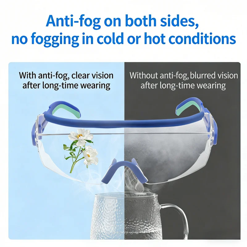 Windproof Goggles Hd Anti-Fog Transparent Pc Material Anti-Sand And Splash Protective Glasses For Men And Women