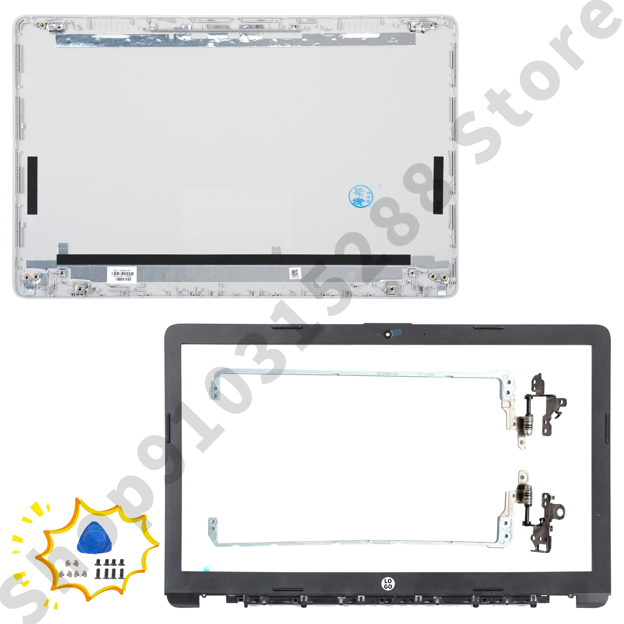 Parts For 15-DA 15-DB 15-DX 250 255 G7 TPN-C135 TPN-C136 Silver L20434 Back Cover/Bezel/Hinges Repair 15.6inch